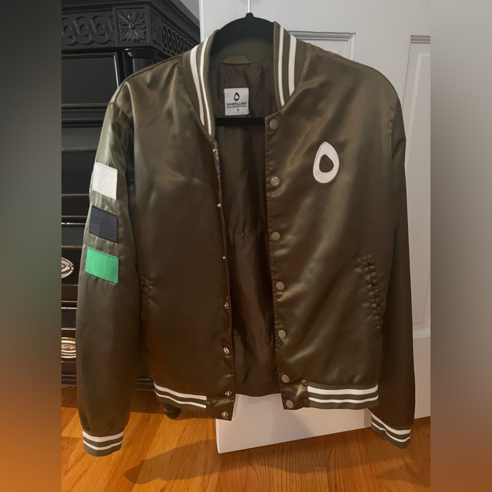 Olive green Five Pillars bomber jacket. Worn only a few times.